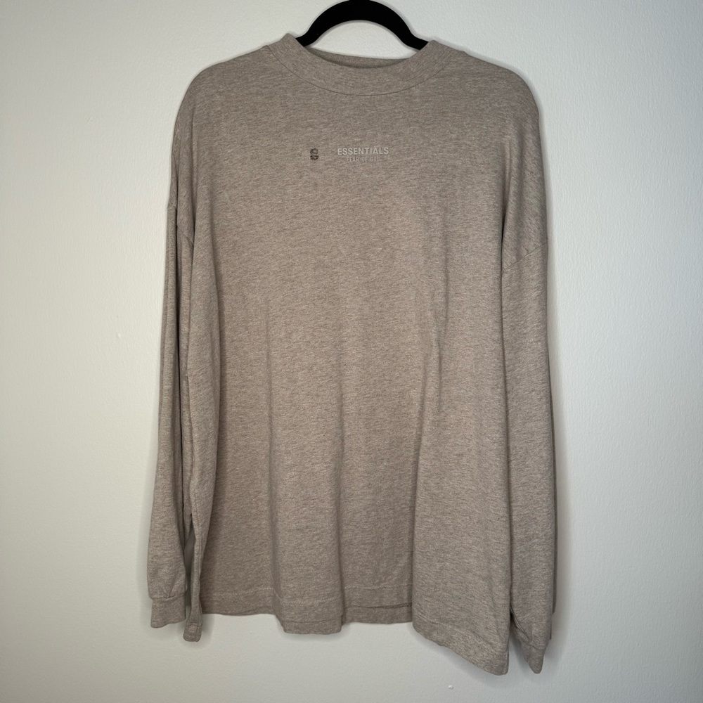 Fear of God Essentials Tan Men’s Long Sleeve Shirt Casual Comfort Minimalist S